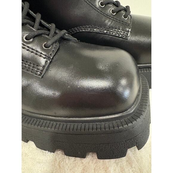 NWOB eytys Michigan Cow Leather Lace-Up Combat Work Boots Black Unisex M8.5/W10 - Picture 4 of 9